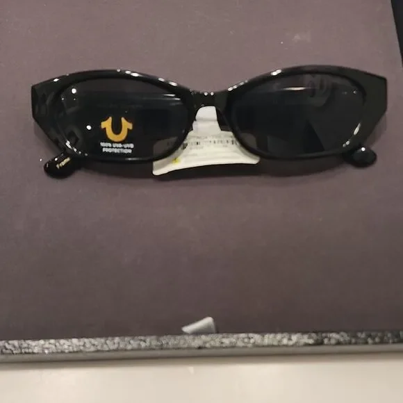 True Religion Narrow Lense Sunglasses- Black